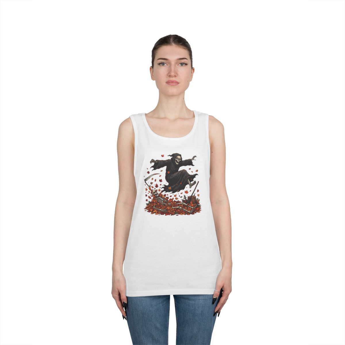 Color: White | Autumn Death Tank Top