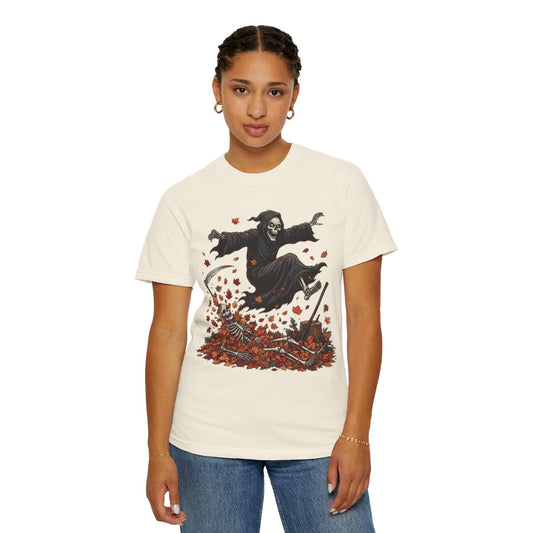 Color: Ivory | Autumn Death Unisex Garment-Dyed Tee