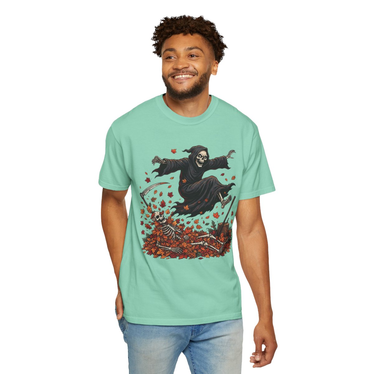 Color: Island Reef | Autumn Death Unisex Garment-Dyed Tee