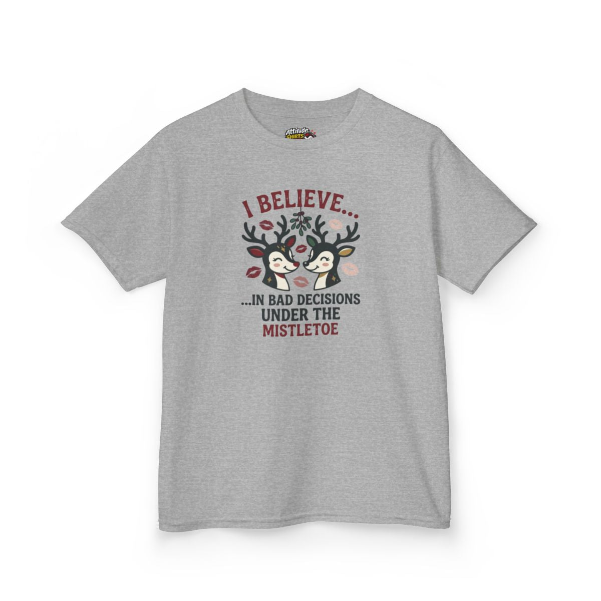 Color: Sport Grey | Bad Decisions Under the Mistletoe Kids Tee