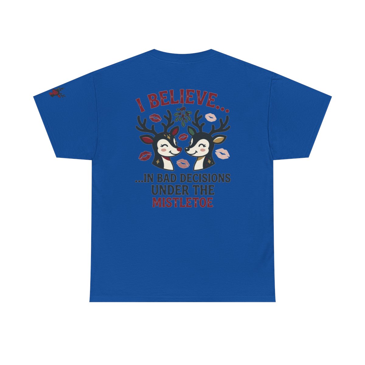 Color: Royal | Bad Decisions Under the Mistletoe Premium Graphic Tee