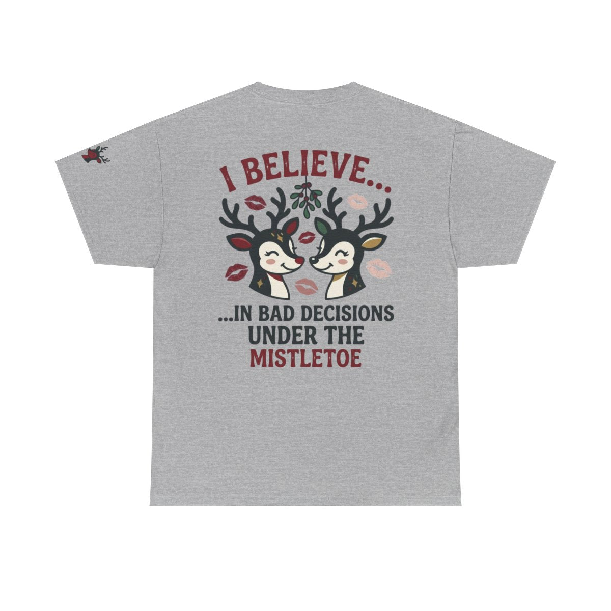 Color: Sport Grey | Bad Decisions Under the Mistletoe Premium Graphic Tee
