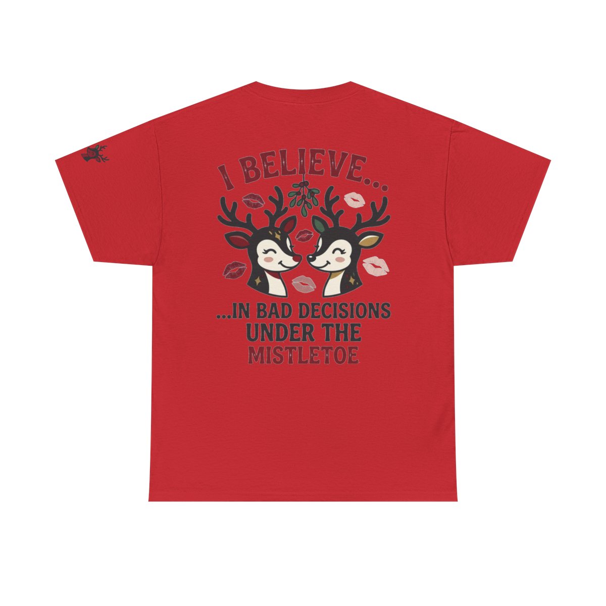 Color: Red | Bad Decisions Under the Mistletoe Premium Graphic Tee
