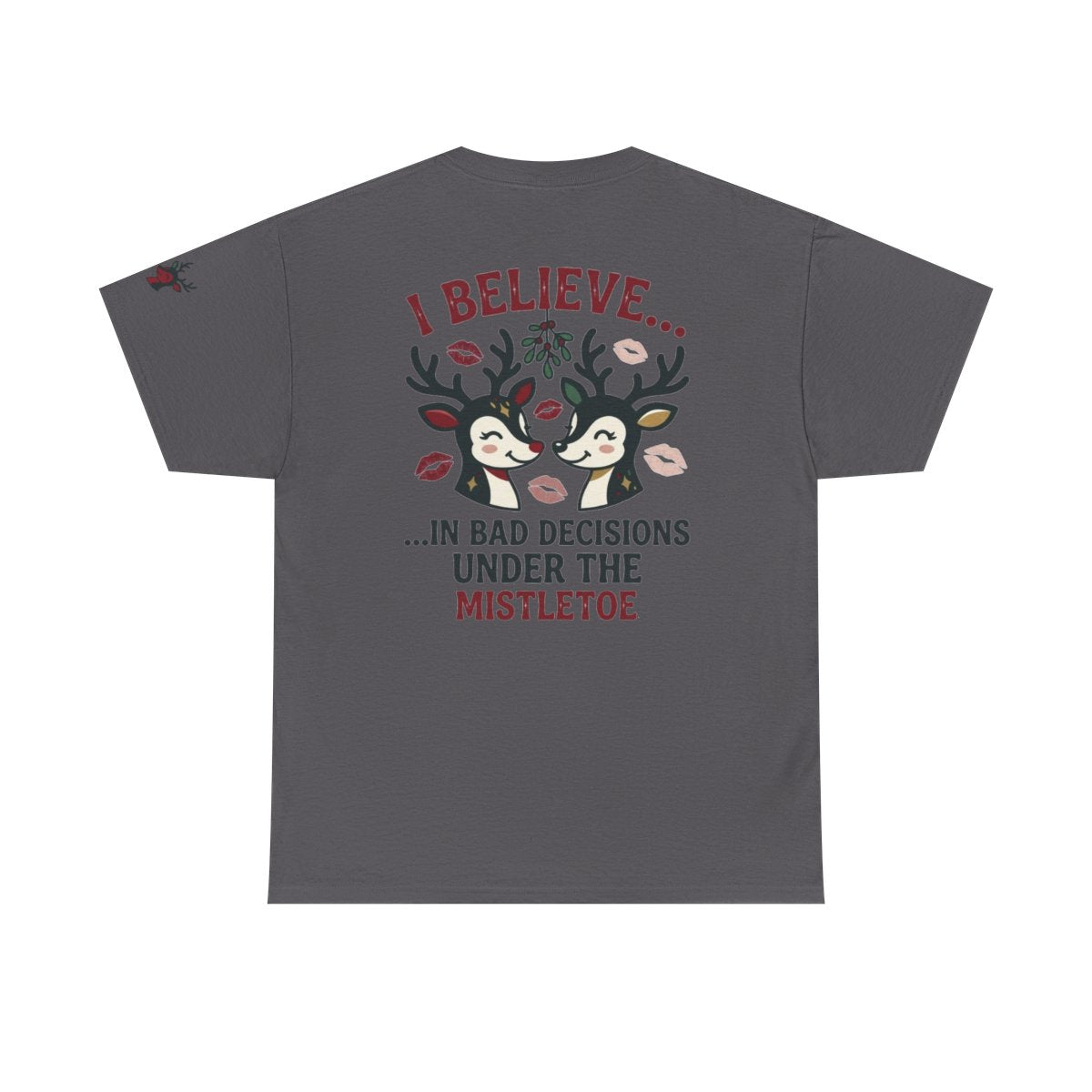 Color: Charcoal | Bad Decisions Under the Mistletoe Premium Graphic Tee