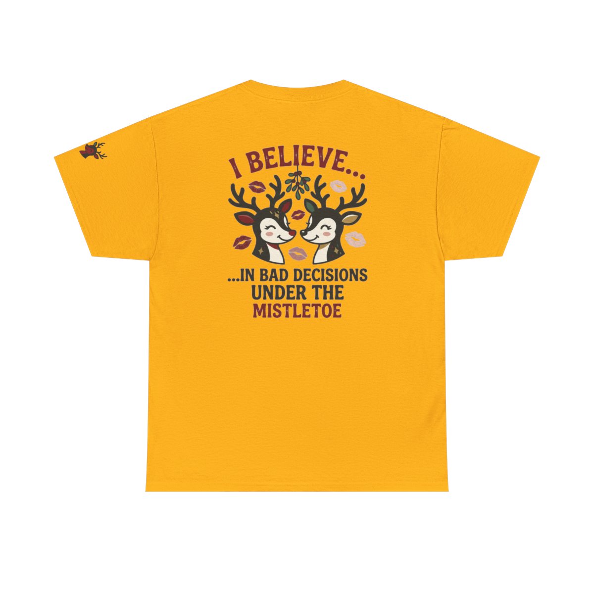 Color: Gold | Bad Decisions Under the Mistletoe Premium Graphic Tee