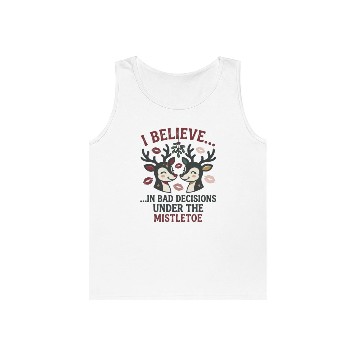 Color: White | Bad Decisions Under the Mistletoe Tank Top