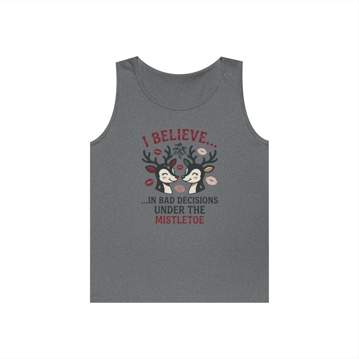 Color: Graphite Heather | Bad Decisions Under the Mistletoe Tank Top