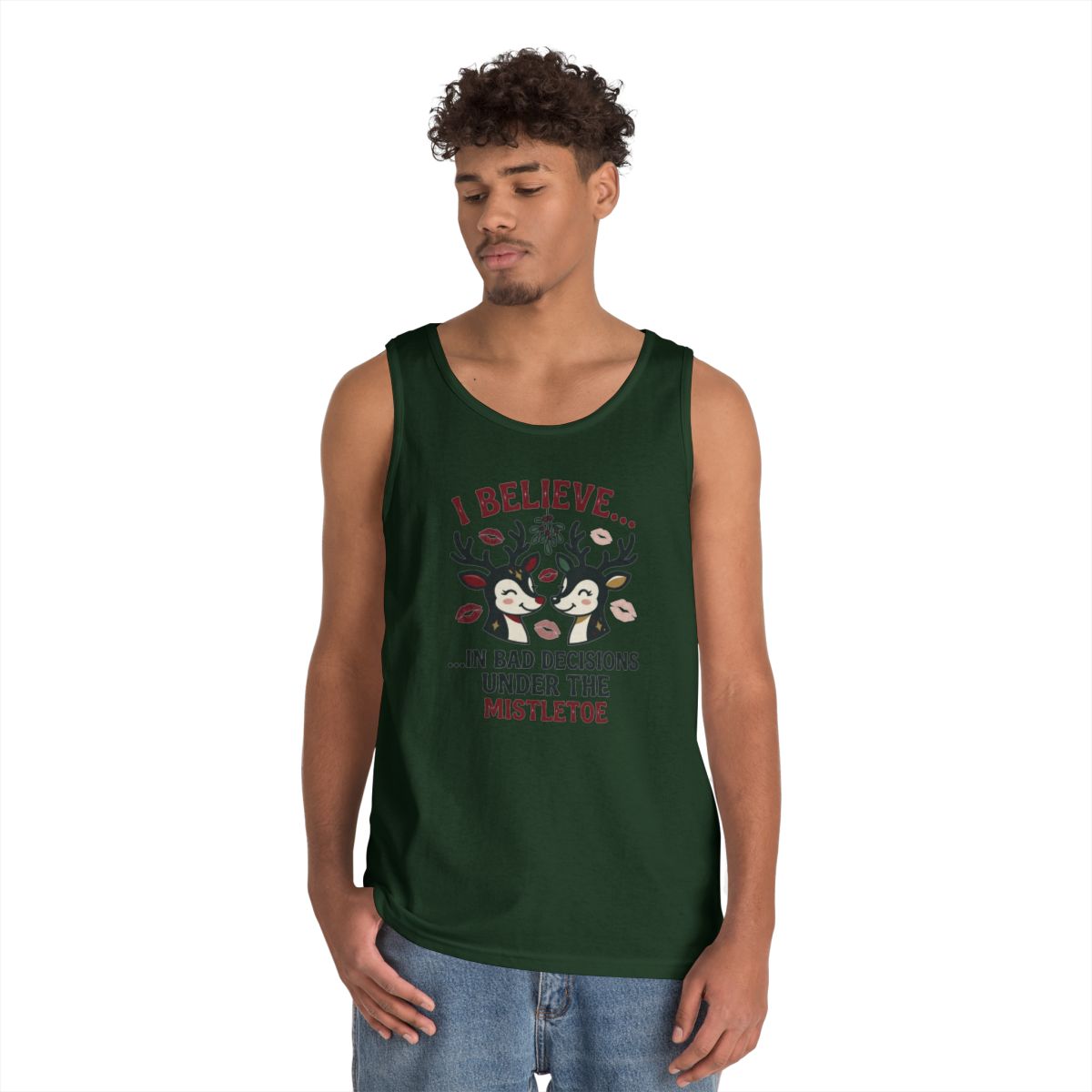 Color: Forest Green | Bad Decisions Under the Mistletoe Tank Top