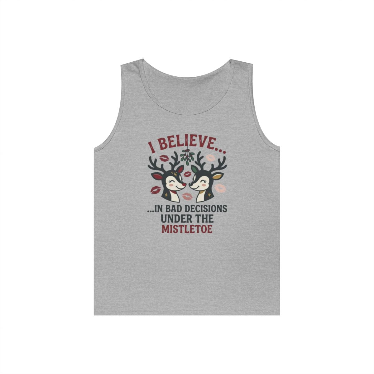 Color: Sport Grey | Bad Decisions Under the Mistletoe Tank Top