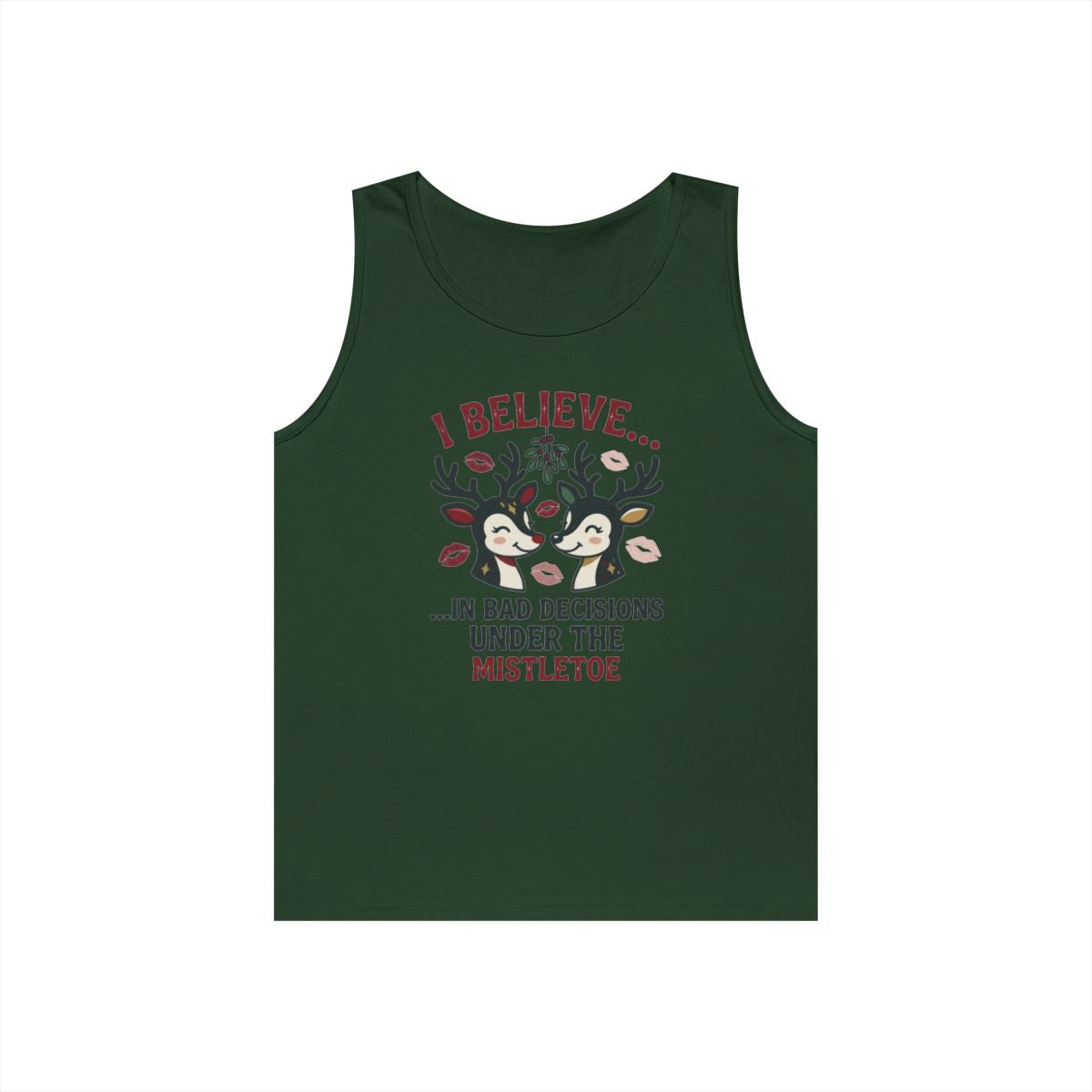 Color: Forest Green | Bad Decisions Under the Mistletoe Tank Top