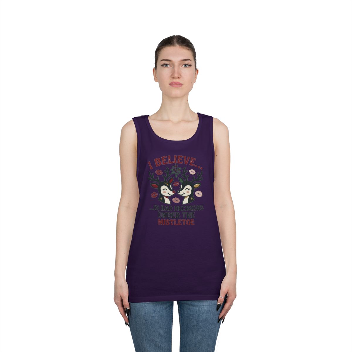 Color: Purple | Bad Decisions Under the Mistletoe Tank Top