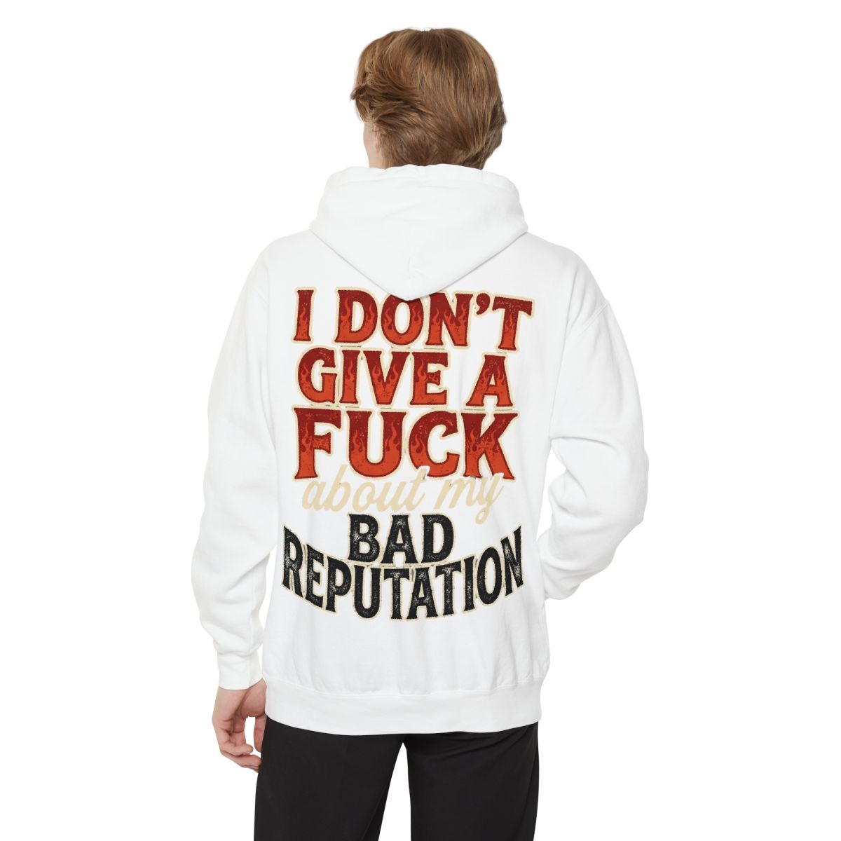 Color: White | Bad Reputation Garment-Dyed Hoodie