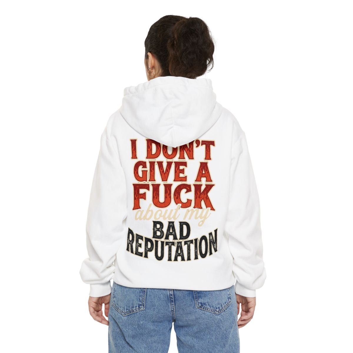 Color: White | Bad Reputation Garment-Dyed Hoodie