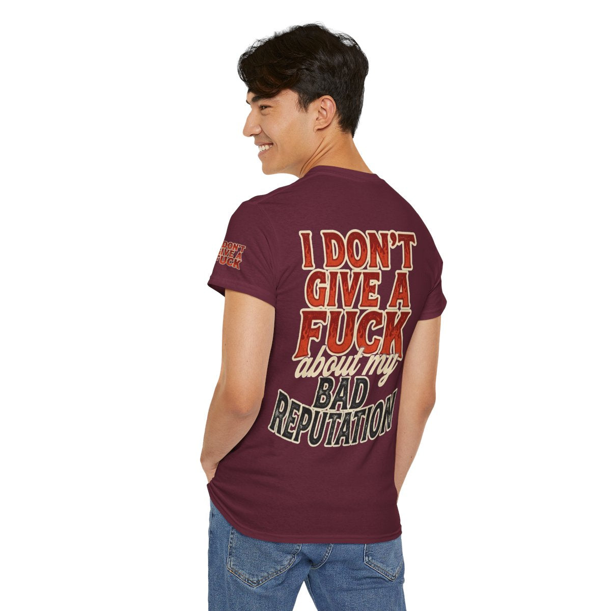 Color: Maroon | Bad Reputation Premium Graphic Tee