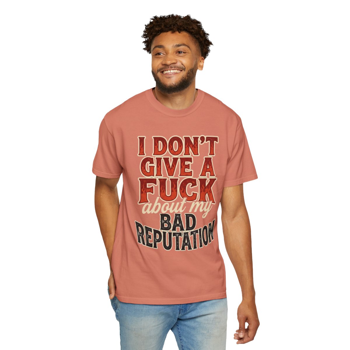 Color: Terracotta | Bad Reputation Unisex Garment-Dyed Tee