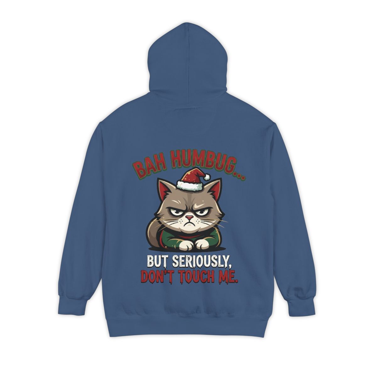 Color: True Navy | Bah Humbug Garment-Dyed Hoodie