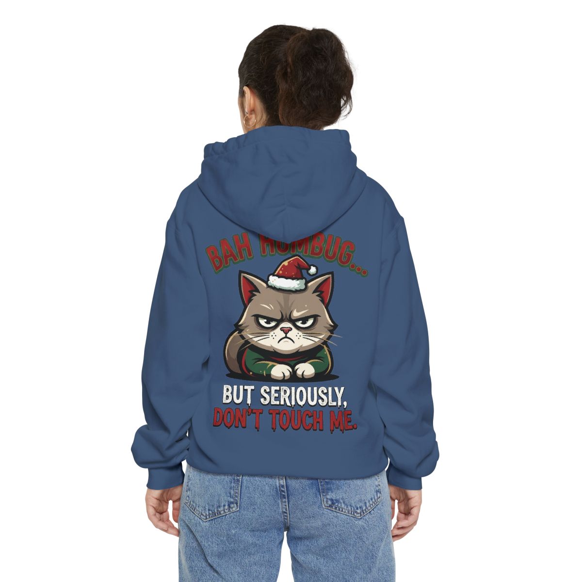 Color: True Navy | Bah Humbug Garment-Dyed Hoodie