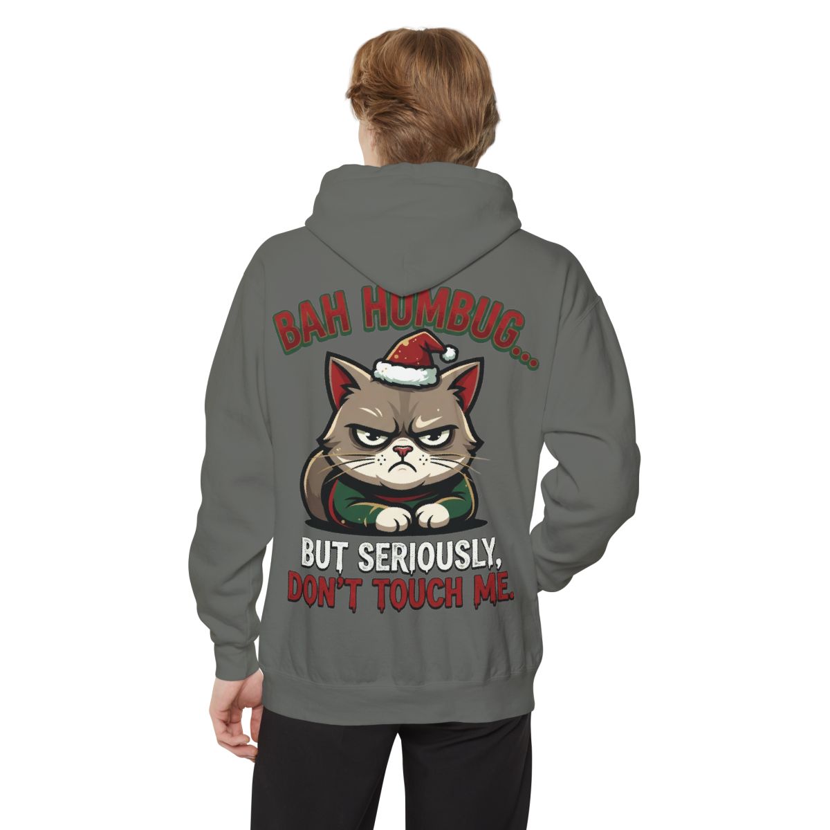 Color: Grey | Bah Humbug Garment-Dyed Hoodie