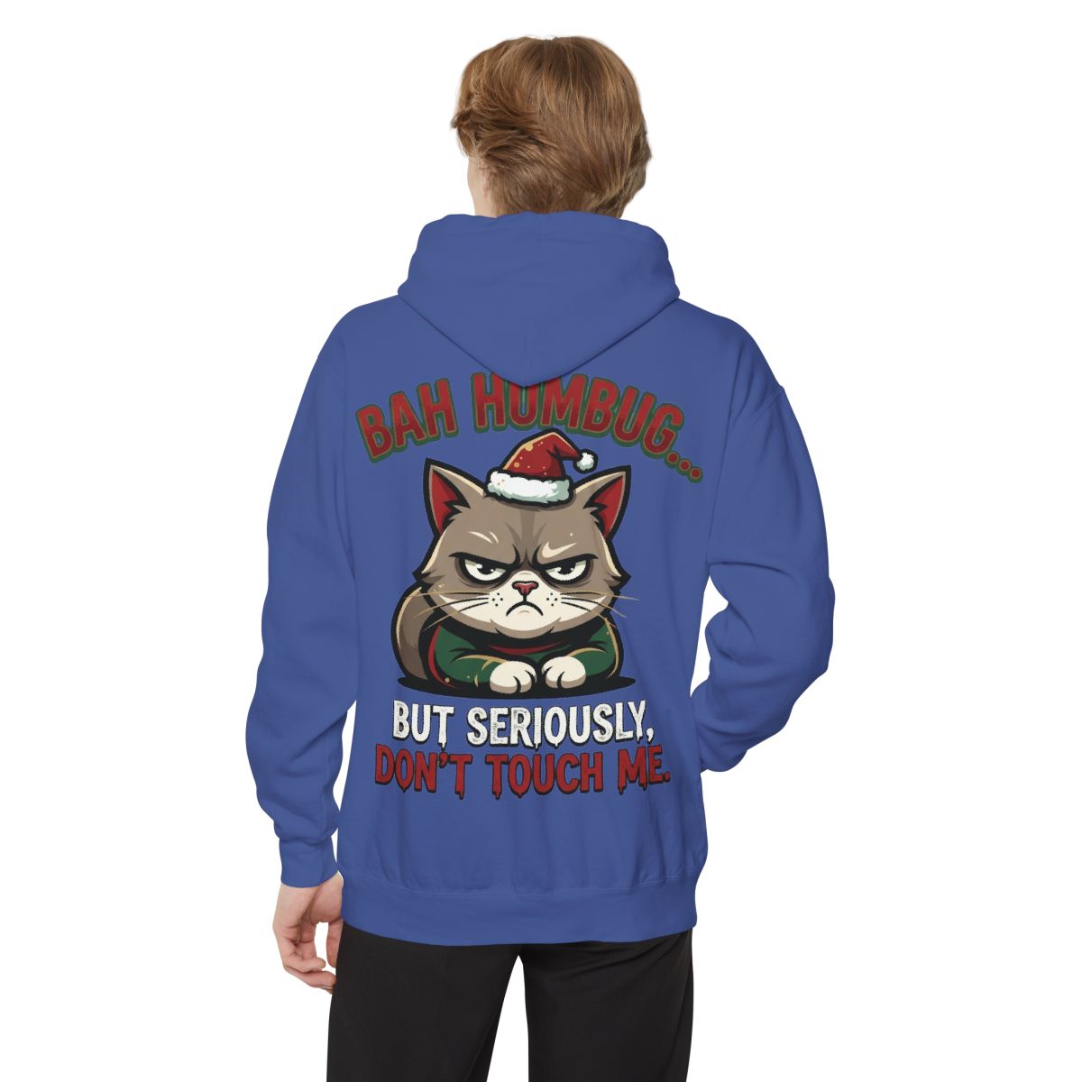 Color: Flo Blue | Bah Humbug Garment-Dyed Hoodie