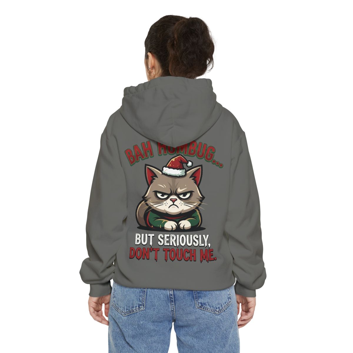 Color: Grey | Bah Humbug Garment-Dyed Hoodie