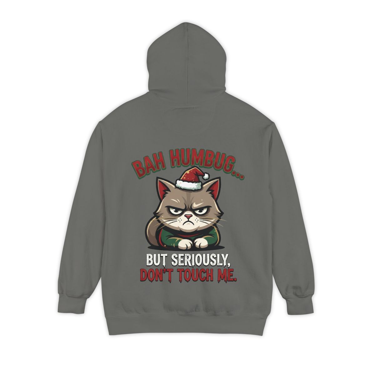 Color: Grey | Bah Humbug Garment-Dyed Hoodie