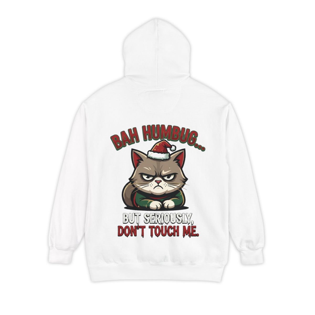 Color: White | Bah Humbug Garment-Dyed Hoodie