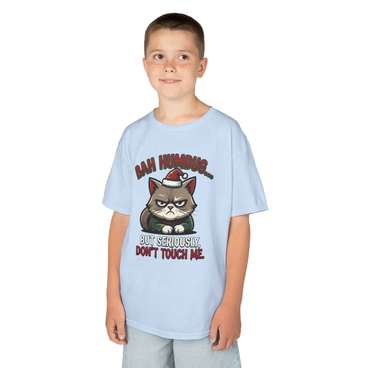 Color: Light Blue | Bah Humbug Kids Tee