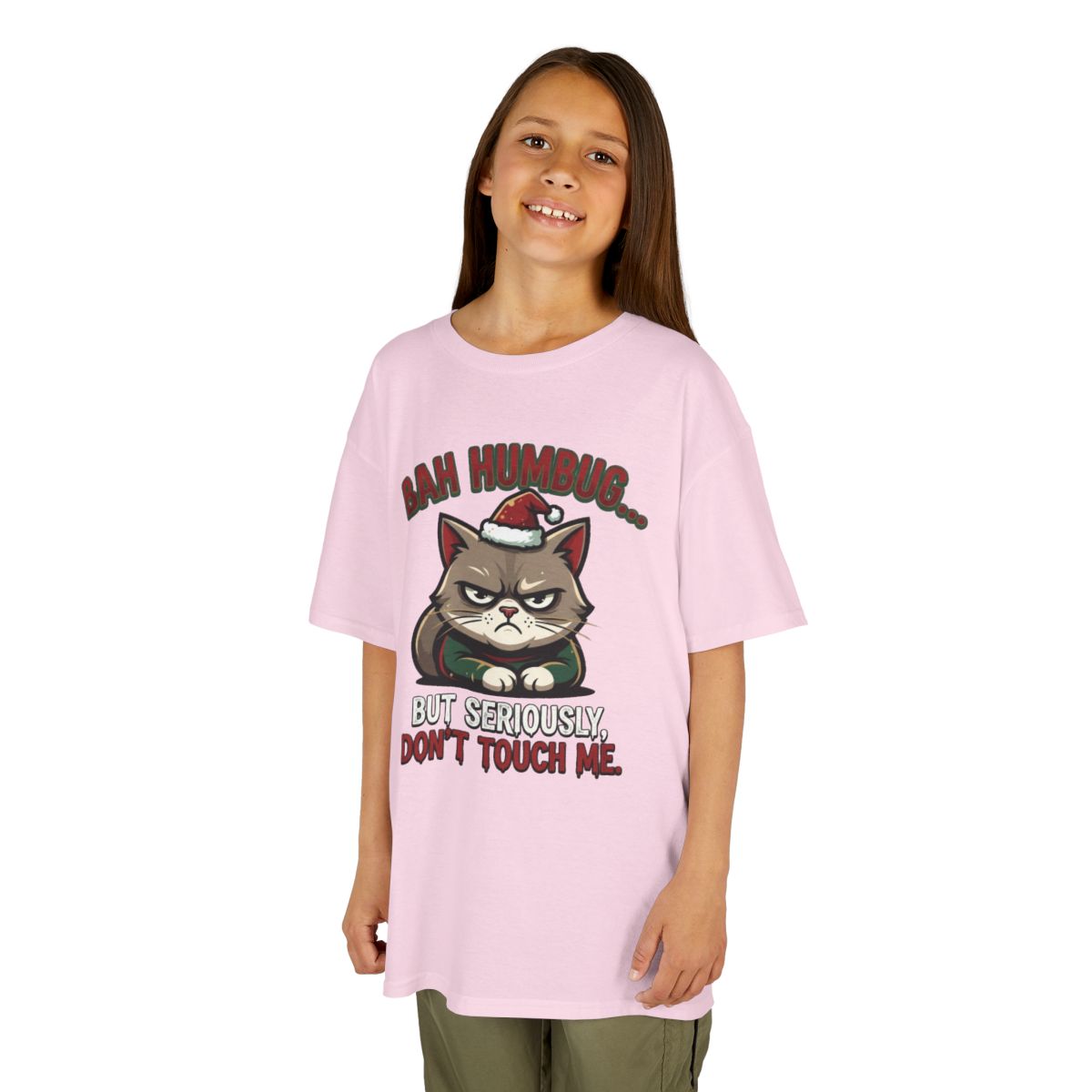 Color: Light Pink | Bah Humbug Kids Tee