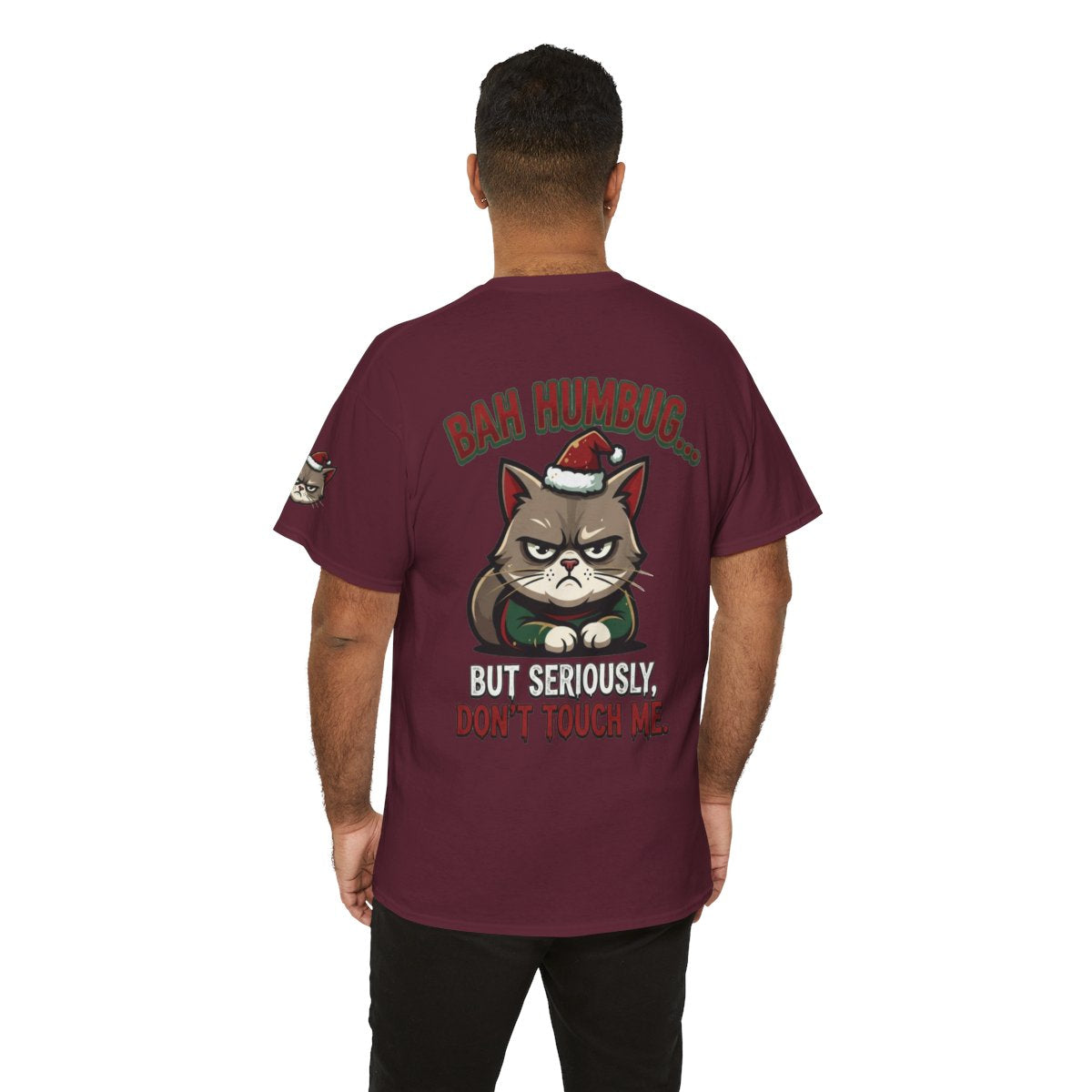 Color: Maroon | Bah Humbug Premium Graphic Tee