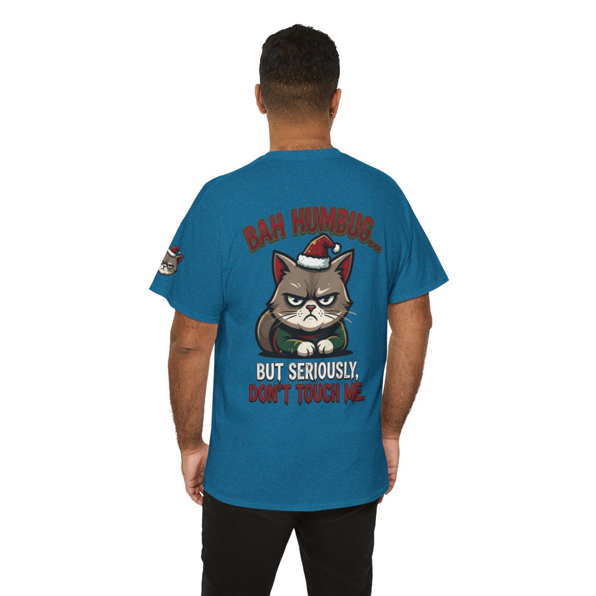 Color: Antique Sapphire | Bah Humbug Premium Graphic Tee