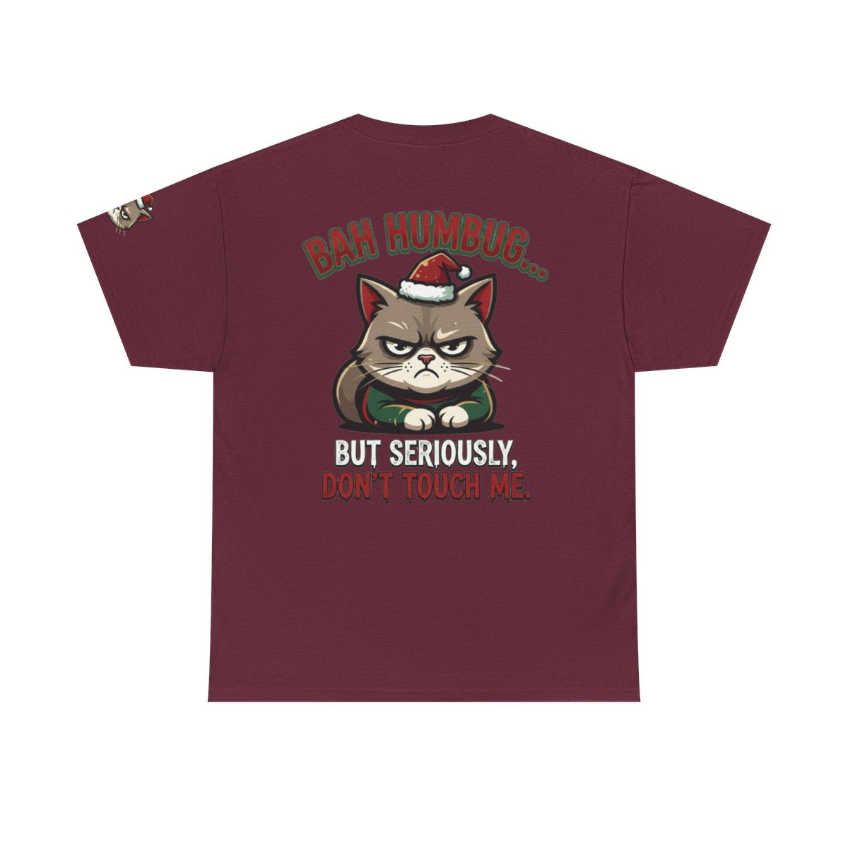 Color: Maroon | Bah Humbug Premium Graphic Tee