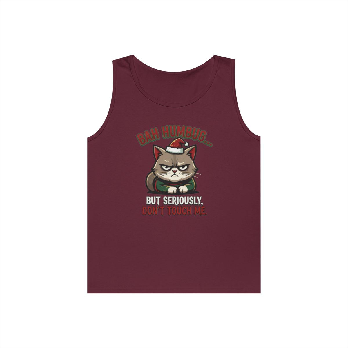 Color: Maroon | Bah Humbug Tank Top