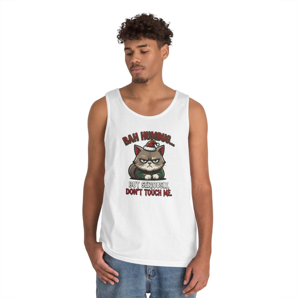 Color: White | Bah Humbug Tank Top