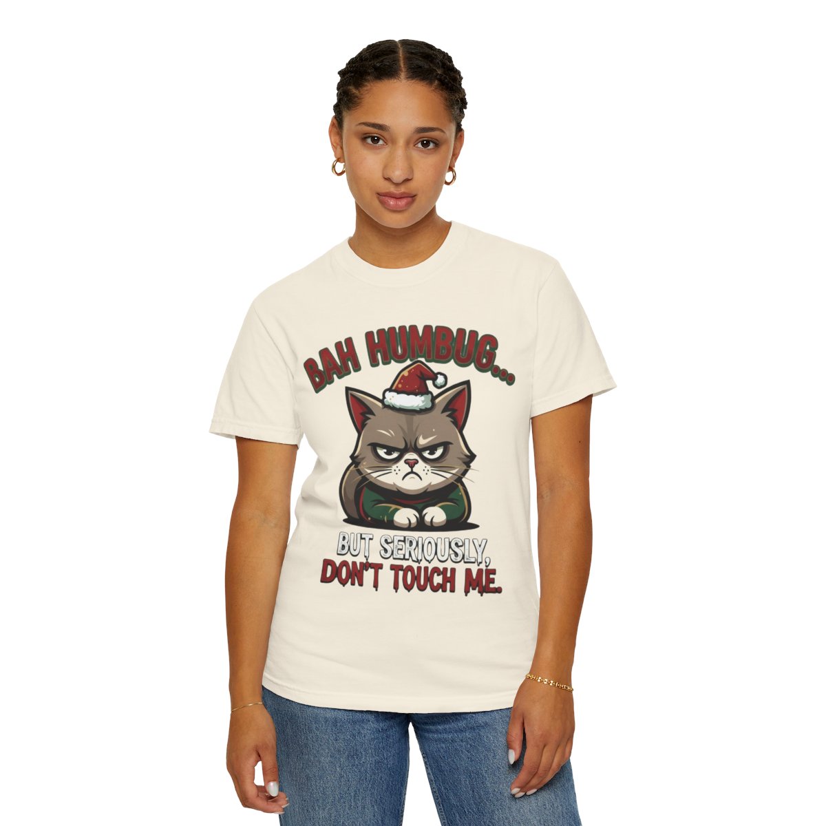 Color: Ivory | Bah Humbug Unisex Garment-Dyed Tee