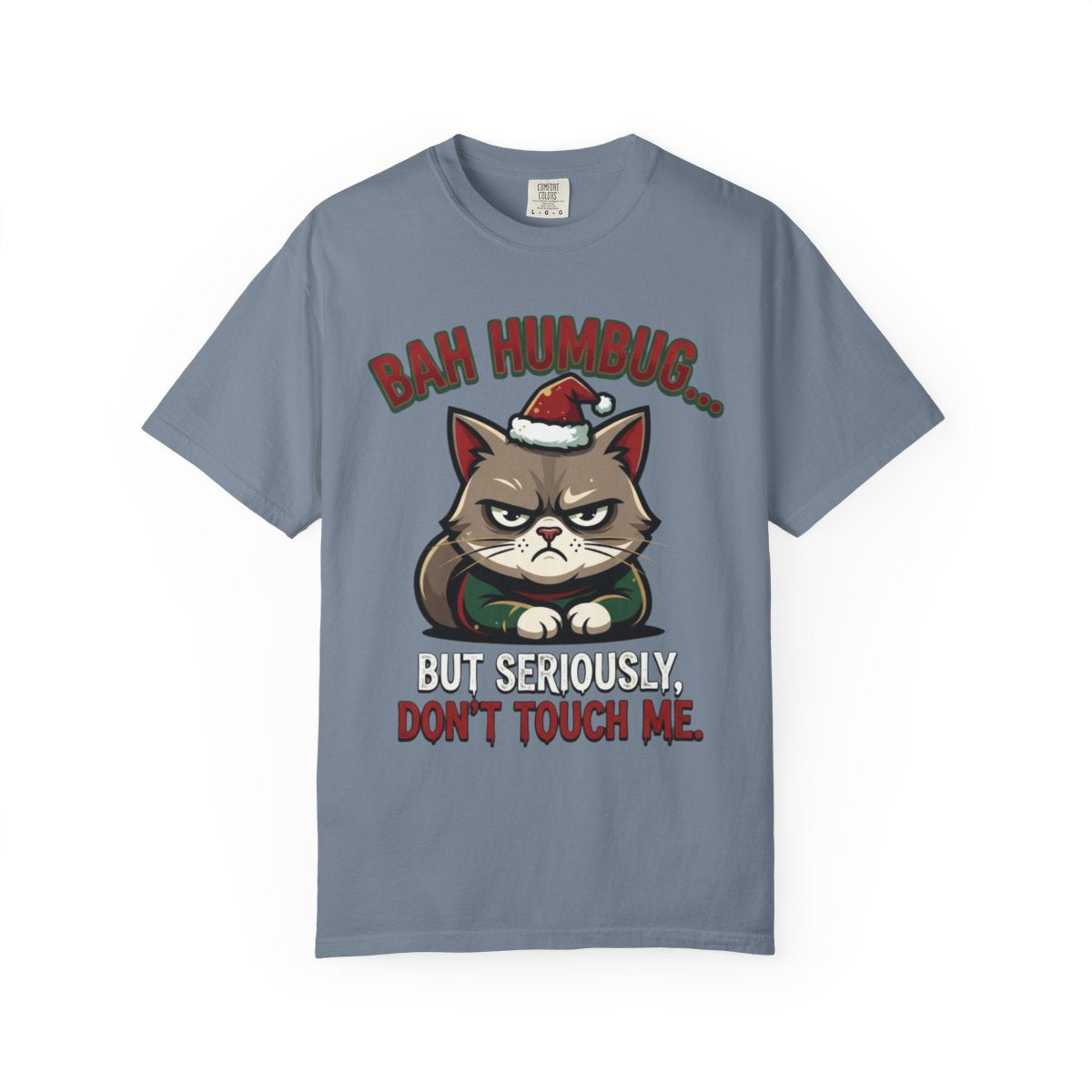 Color: Blue Jean | Bah Humbug Unisex Garment-Dyed Tee
