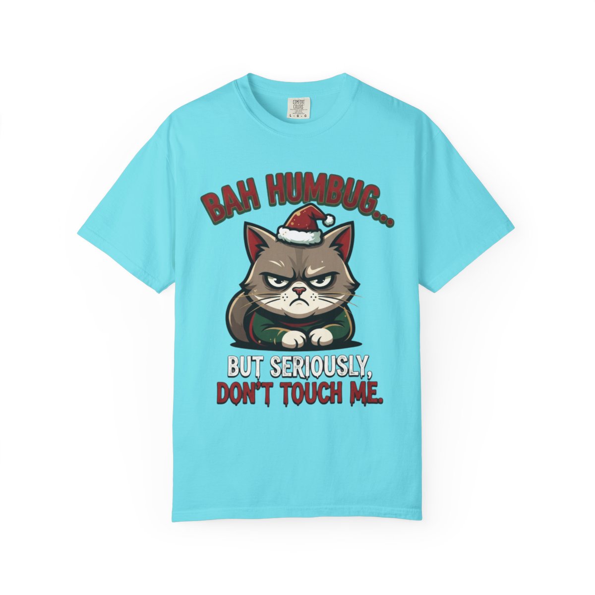 Color: Lagoon Blue | Bah Humbug Unisex Garment-Dyed Tee