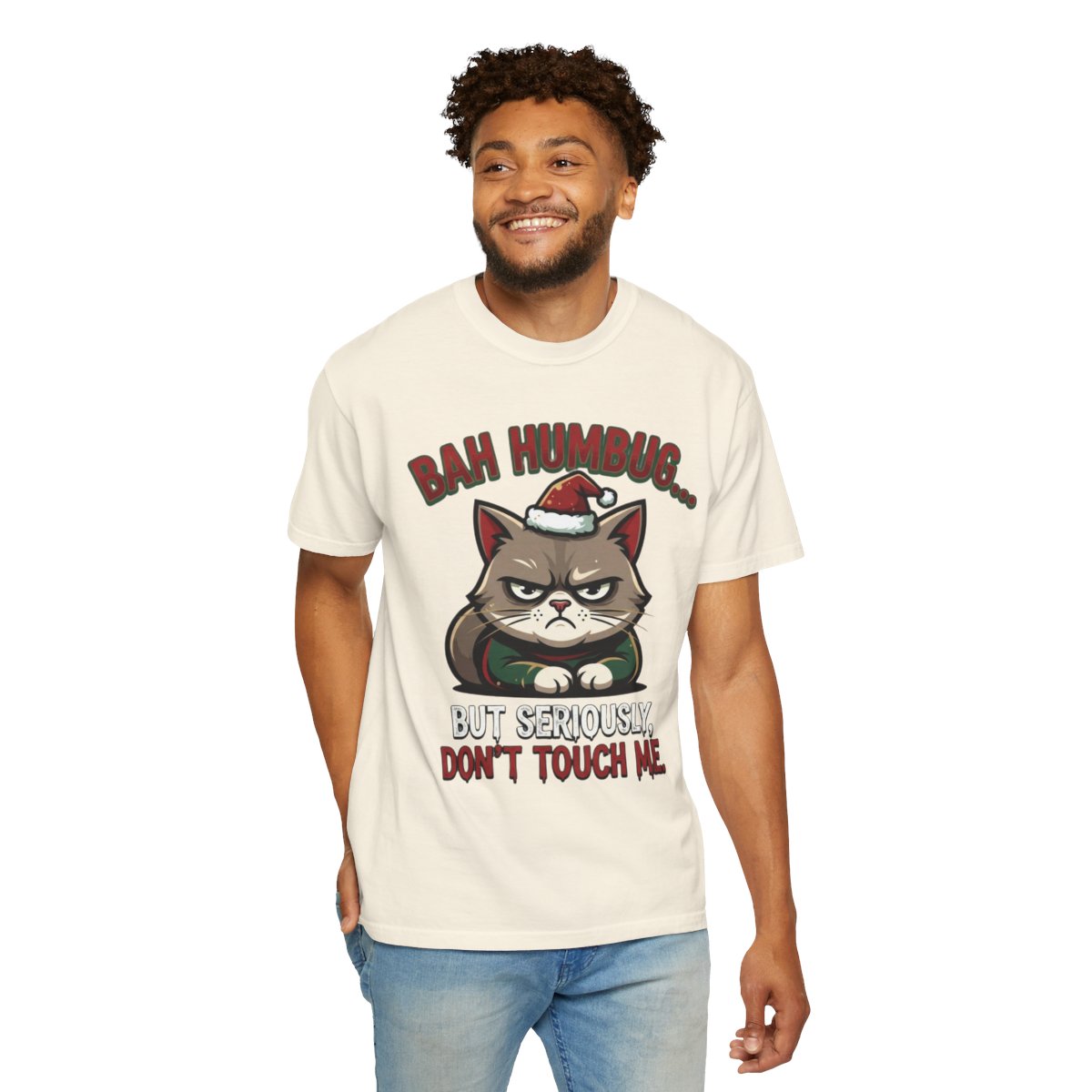 Color: Ivory | Bah Humbug Unisex Garment-Dyed Tee