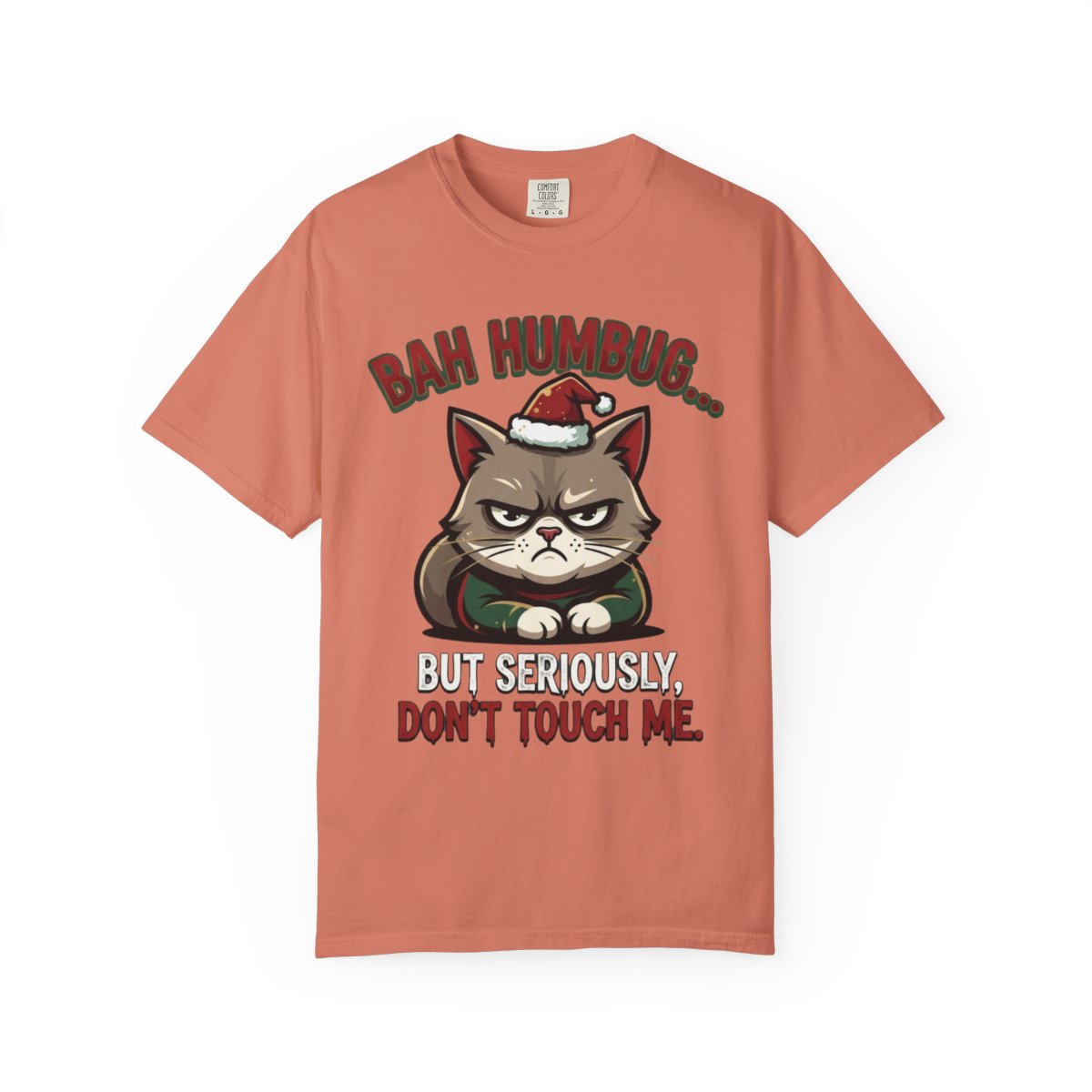 Color: Terracotta | Bah Humbug Unisex Garment-Dyed Tee