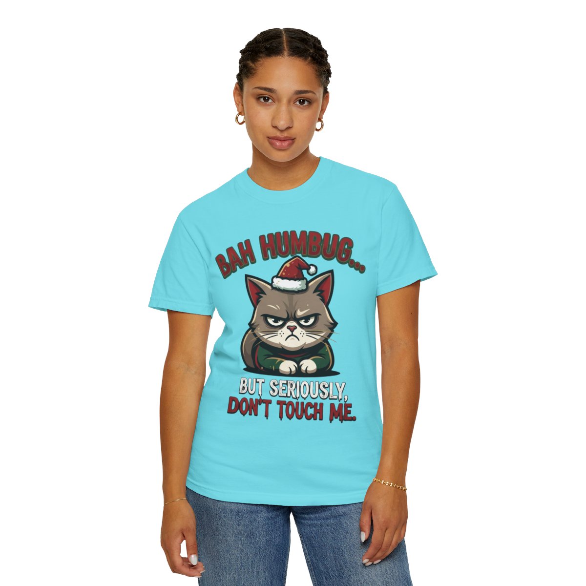 Color: Lagoon Blue | Bah Humbug Unisex Garment-Dyed Tee