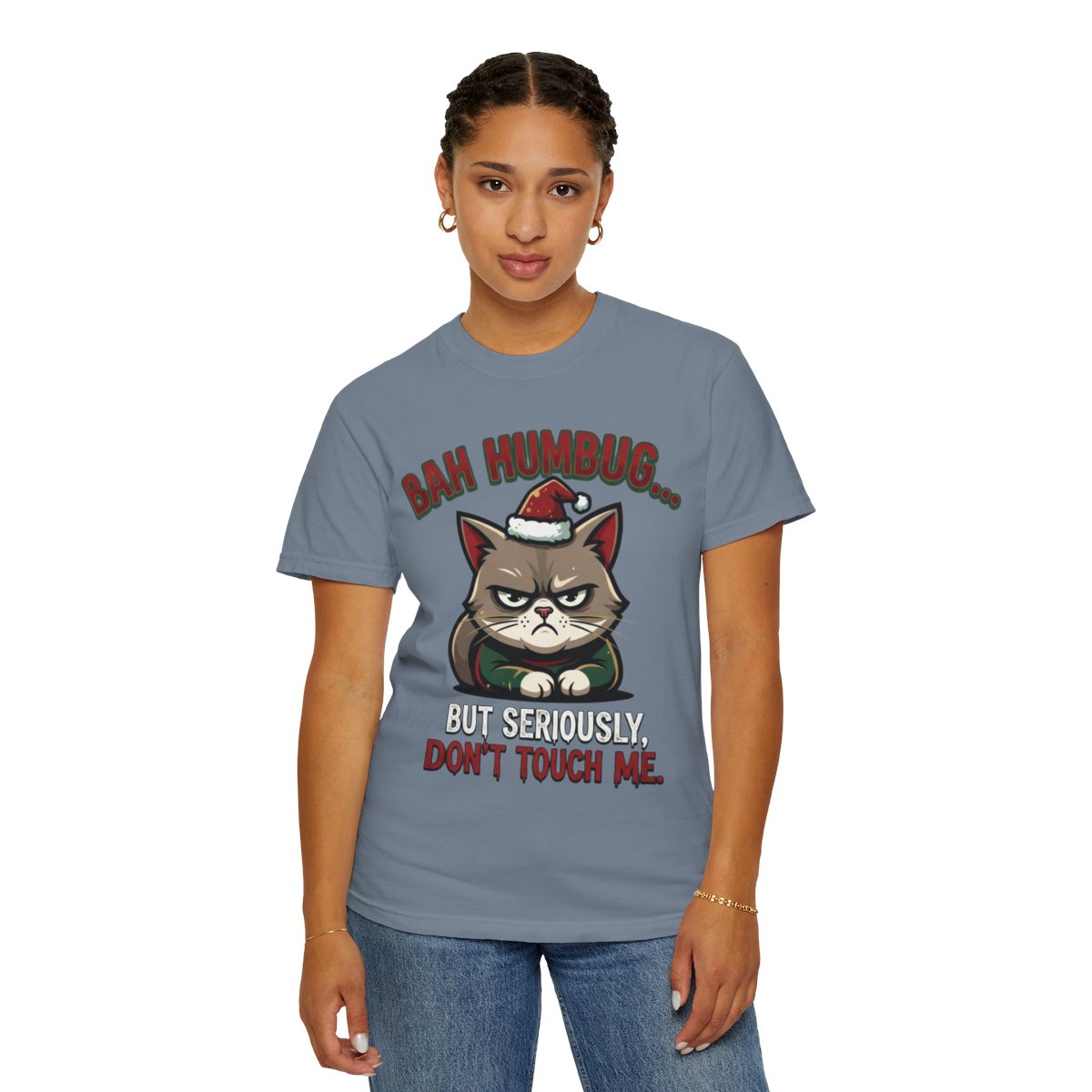 Color: Blue Jean | Bah Humbug Unisex Garment-Dyed Tee