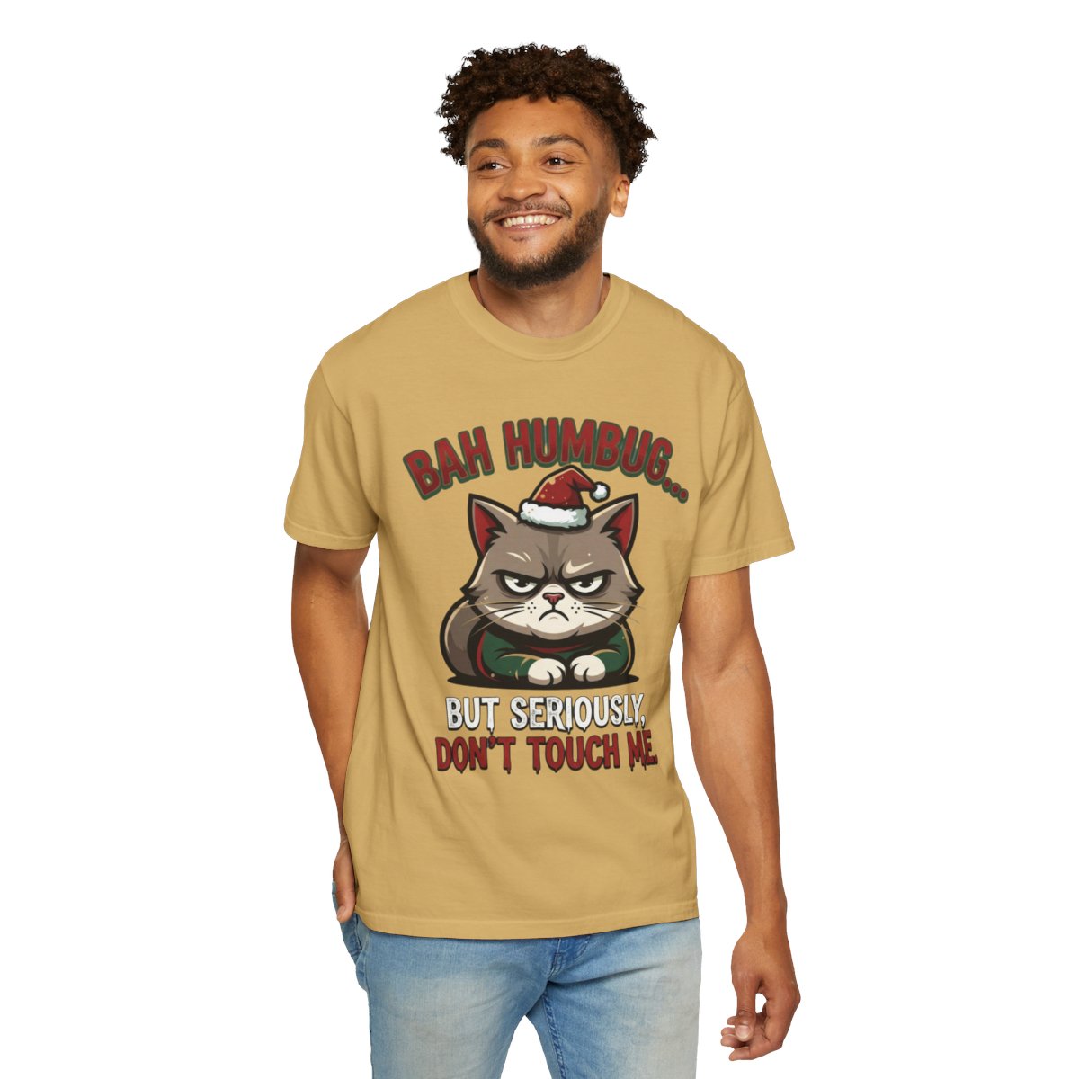 Color: Mustard | Bah Humbug Unisex Garment-Dyed Tee