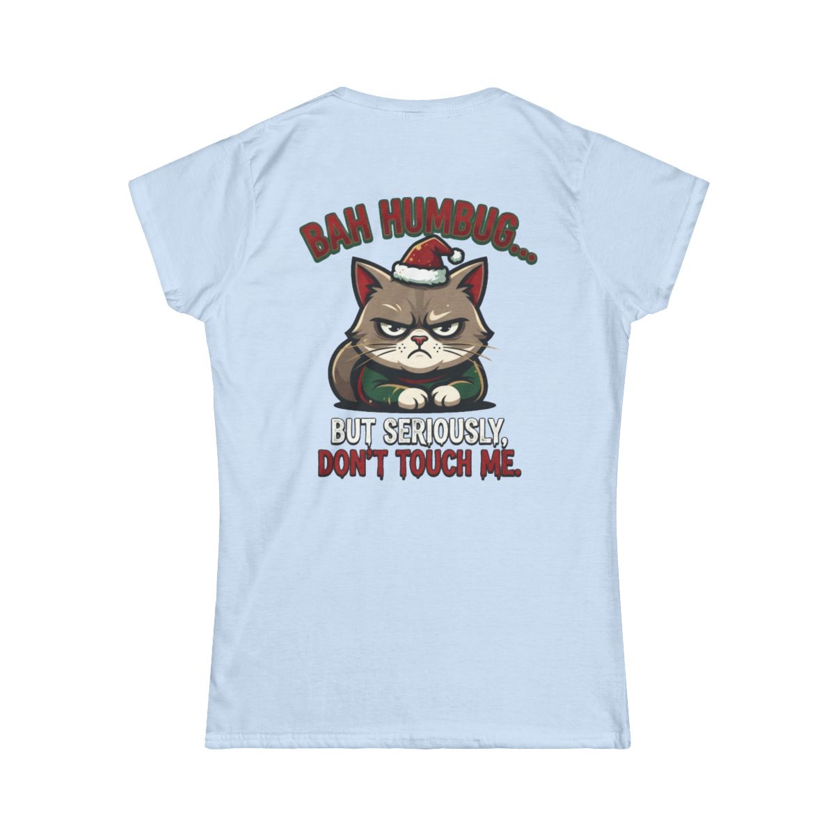 Color: Light Blue | Bah Humbug Women's Tee