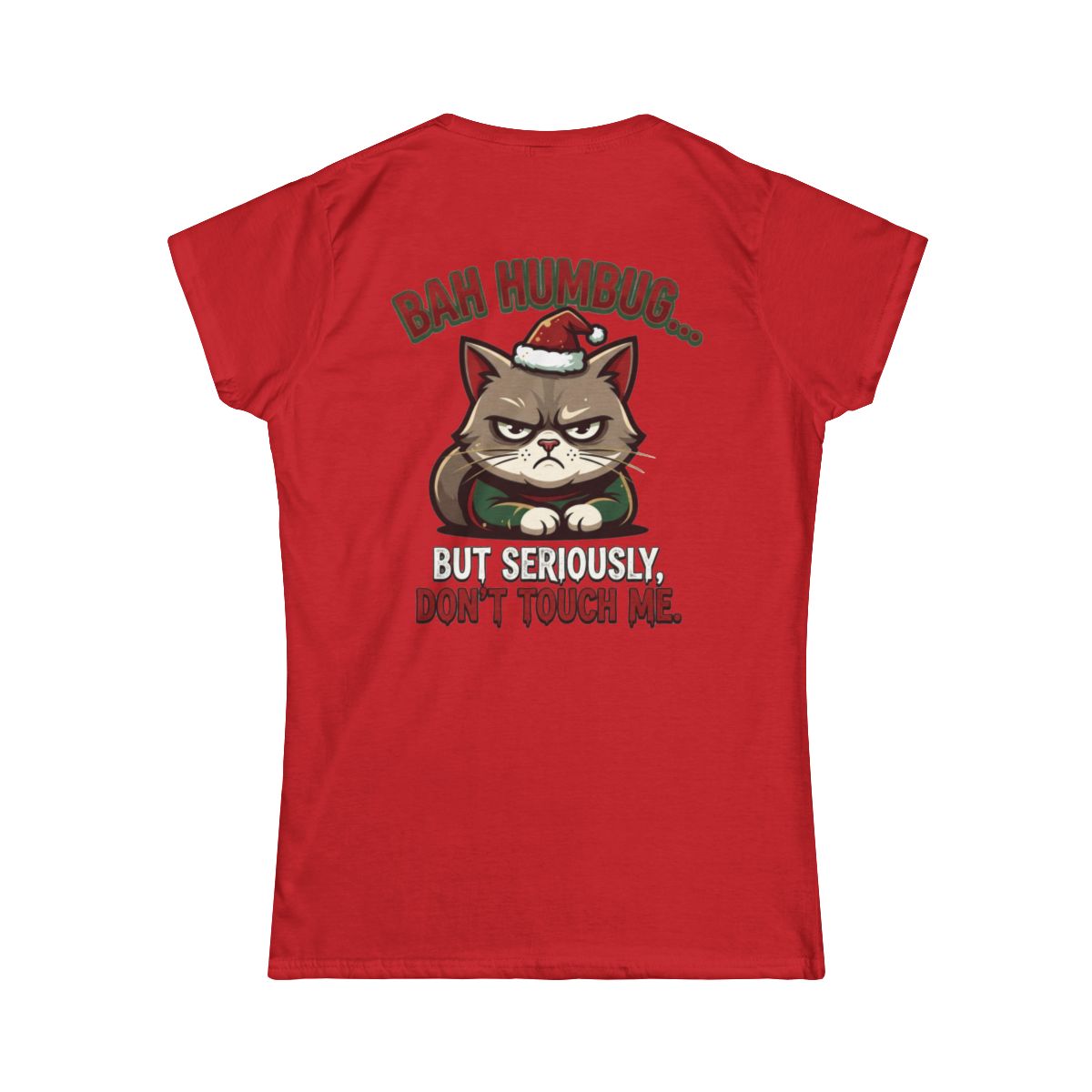 Color: Red | Bah Humbug Women's Tee