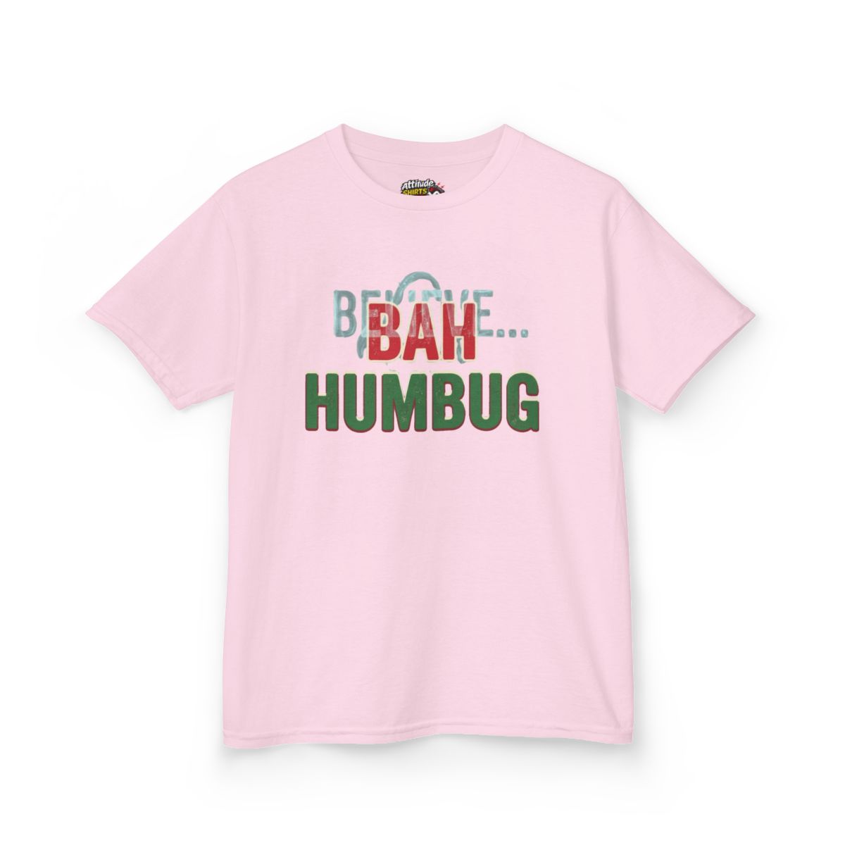 Color: Light Pink | Bah Humburg Kids Tee
