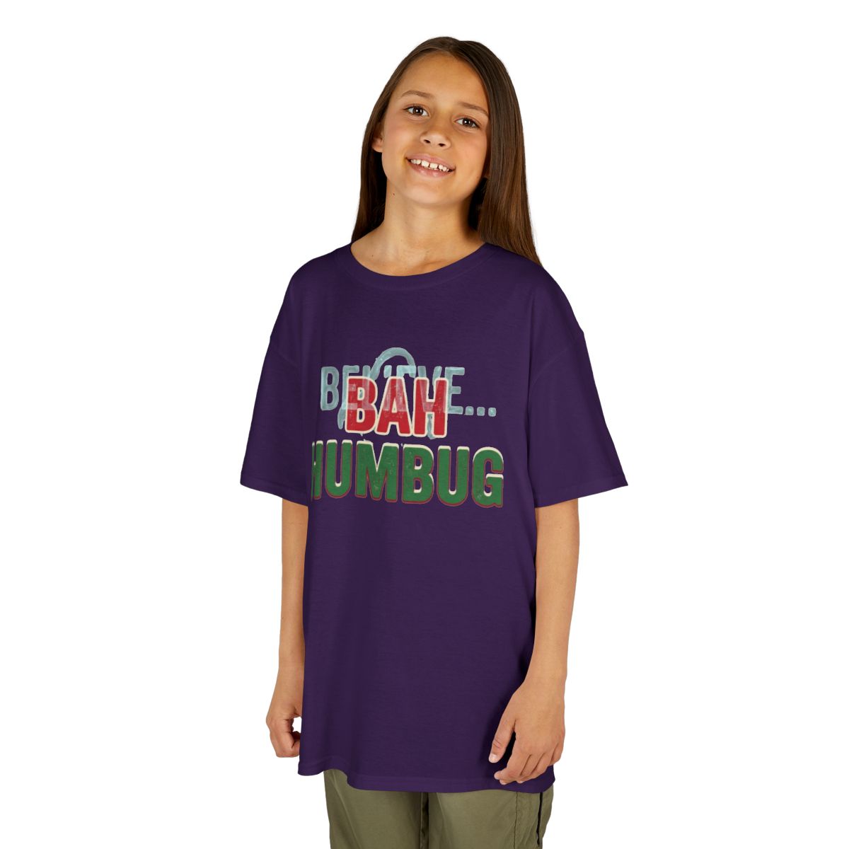 Color: Purple | Bah Humburg Kids Tee