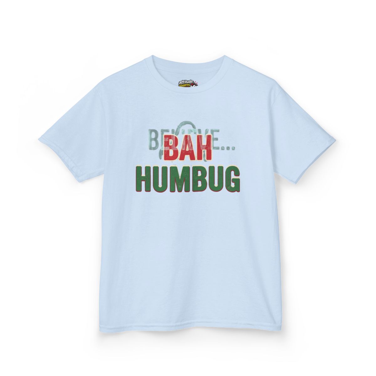 Color: Light Blue | Bah Humburg Kids Tee