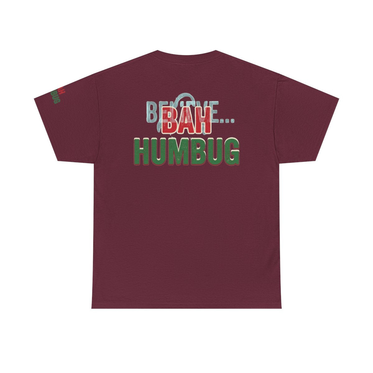Color: Maroon | Bah Humburg Premium Graphic Tee