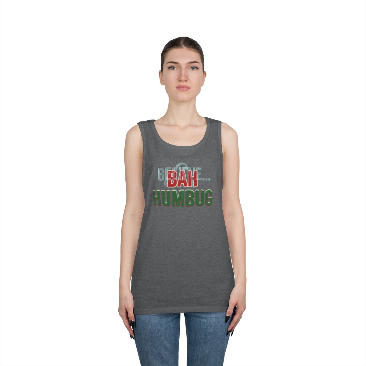 Color: Graphite Heather | Bah Humburg Tank Top