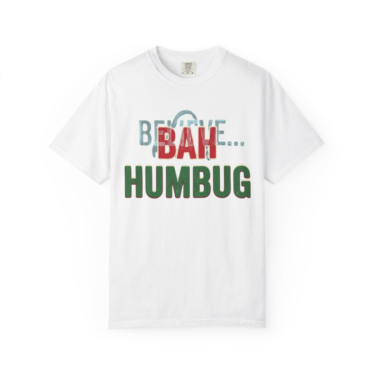 Color: White | Bah Humburg Unisex Garment-Dyed Tee