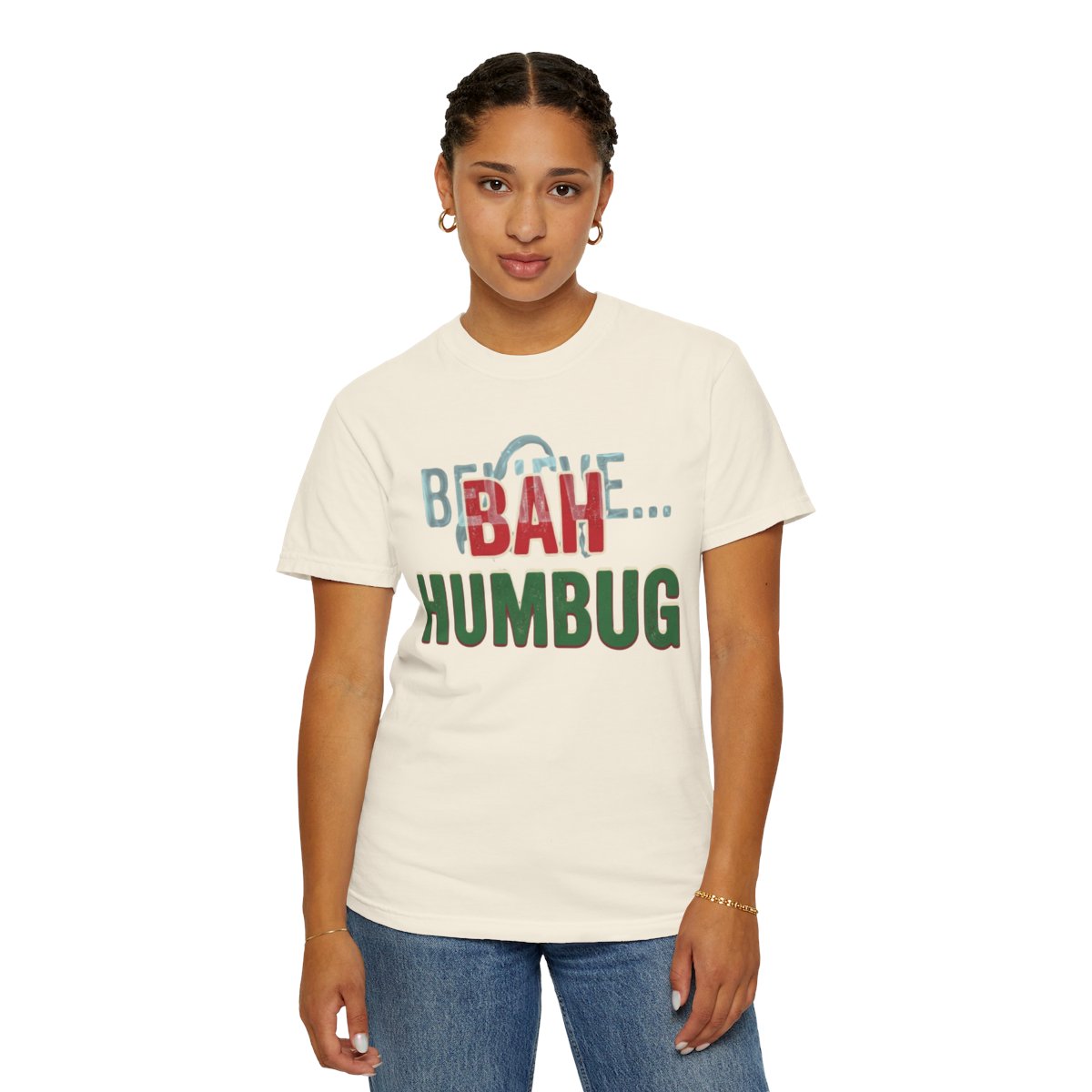 Color: Ivory | Bah Humburg Unisex Garment-Dyed Tee